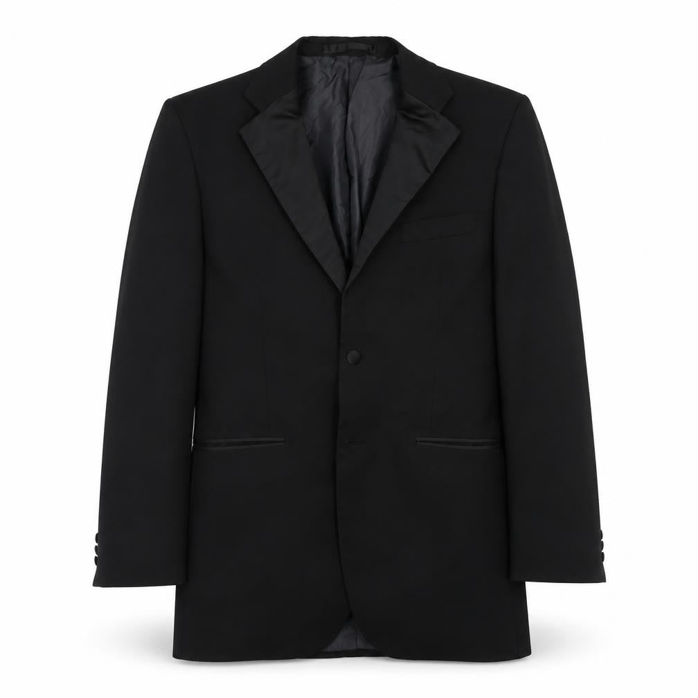 Front view of Marks & Spencer women’s black jacket suit jacket, size UK 40