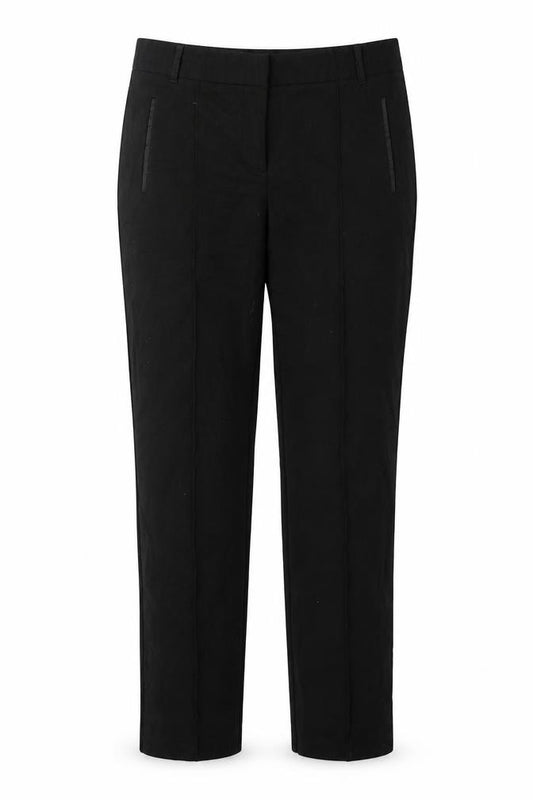 Front view of Next women’s black trousers, size UK 10, 28-inch leg