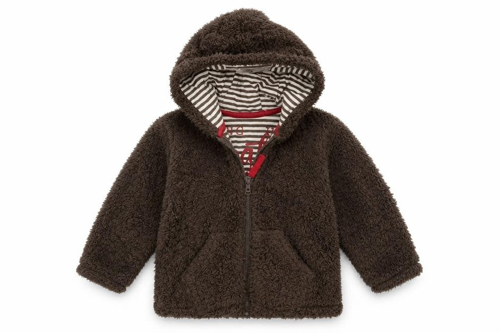 Front view of Marks & Spencer Baby Brown Jacket Coatigan, size 18-24, Months