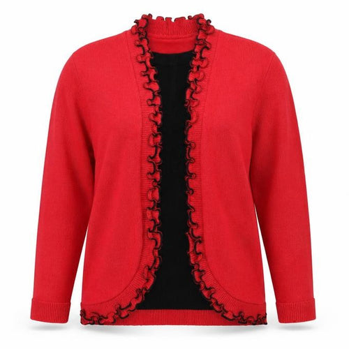 Elegant Collection Womens Red   Cardigan Jumper Size L