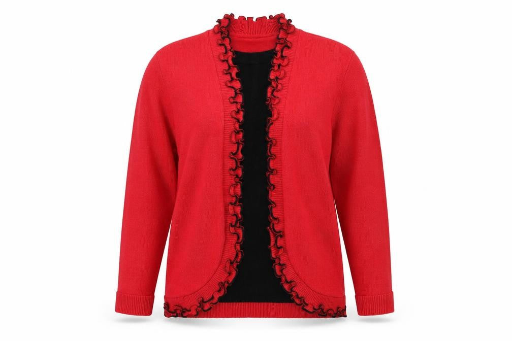 Elegant Collection Womens Red   Cardigan Jumper Size L