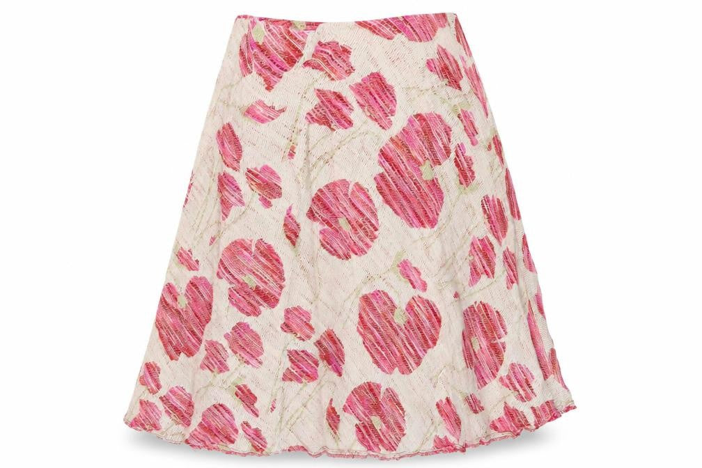 White Edition Womens Pink Floral  Flare Skirt Size 12