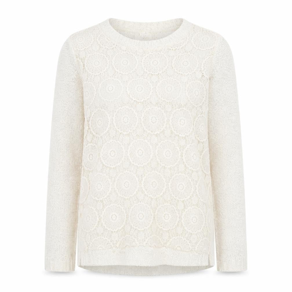 Dixie Womens White   Pullover Jumper Size S