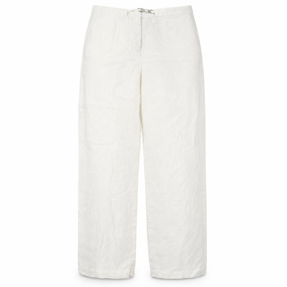 Molton Womens White   Trousers  Size 14 L28 in