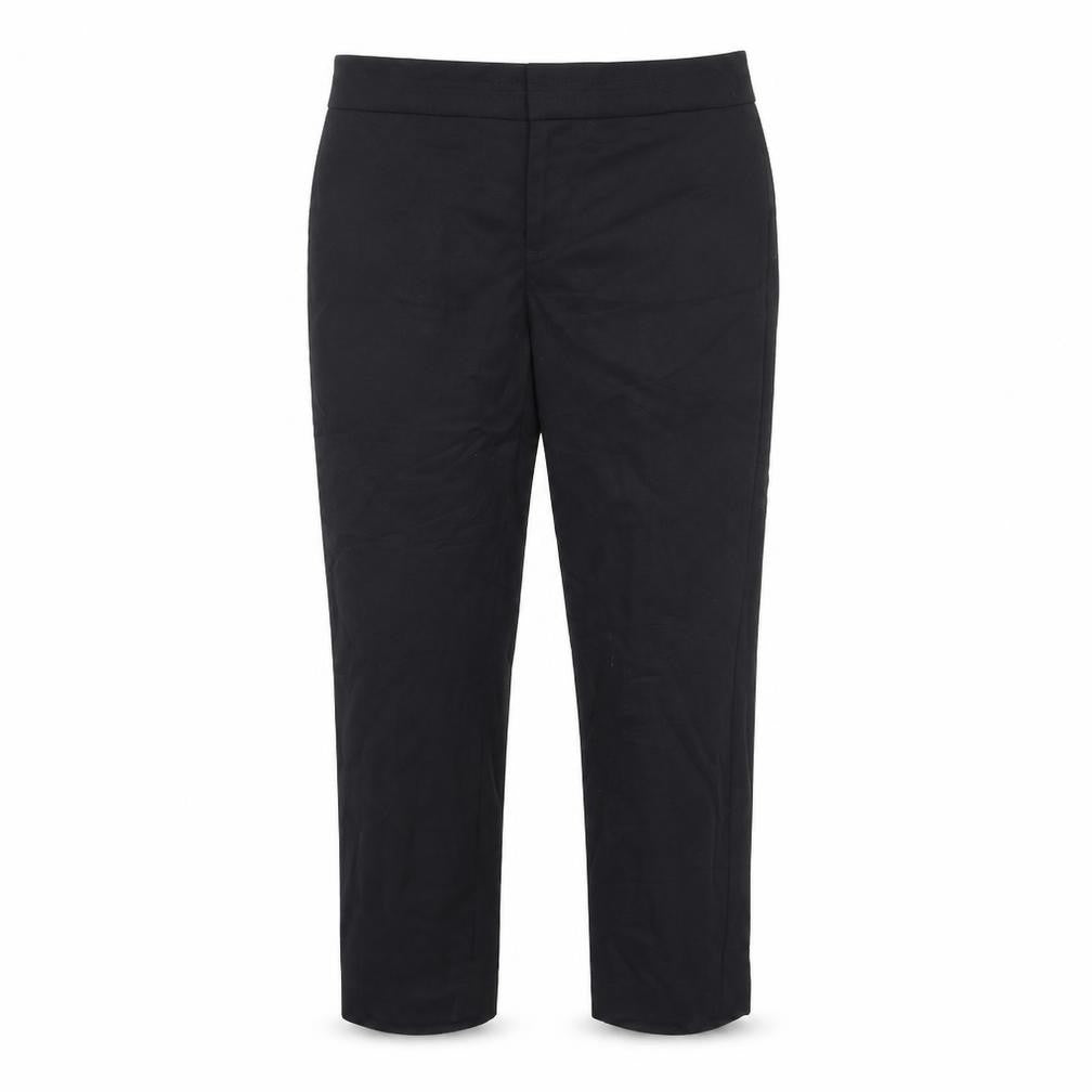 Front view of Marks & Spencer women’s black trousers, size UK 14, 24-inch leg