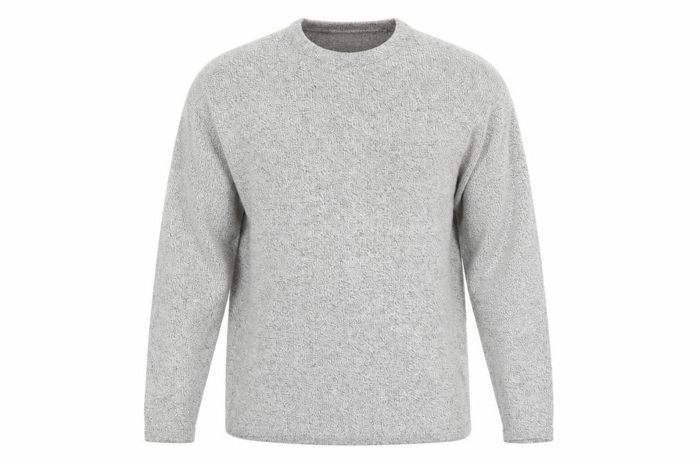 Front view of Moto men’s green jumper, size S
