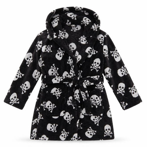 Bluezo Boys Black    Gown Size 5-6 Years  - Skull & Crossbone Print