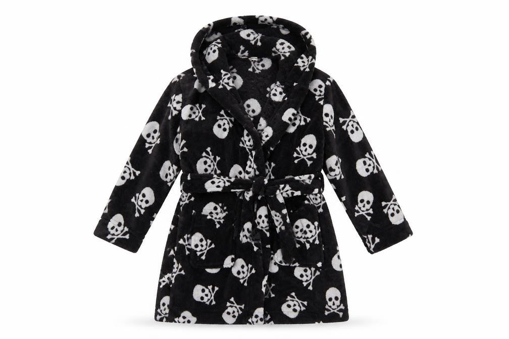Bluezo Boys Black    Gown Size 5-6 Years  - Skull & Crossbone Print