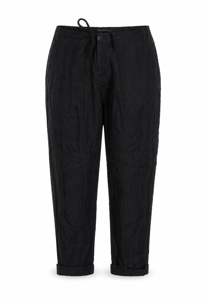 Front view of Marks & Spencer women’s black trousers, size UK 36, in, 26-inch leg