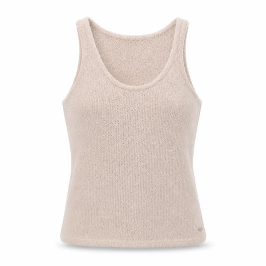 Front view of F&F women’s beige basic tank, size S