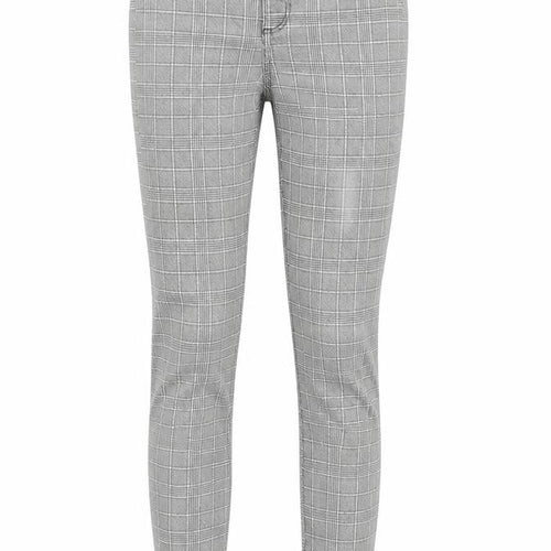 Topshop Womens Grey Check  Skinny Jeans Size 8 L32 in