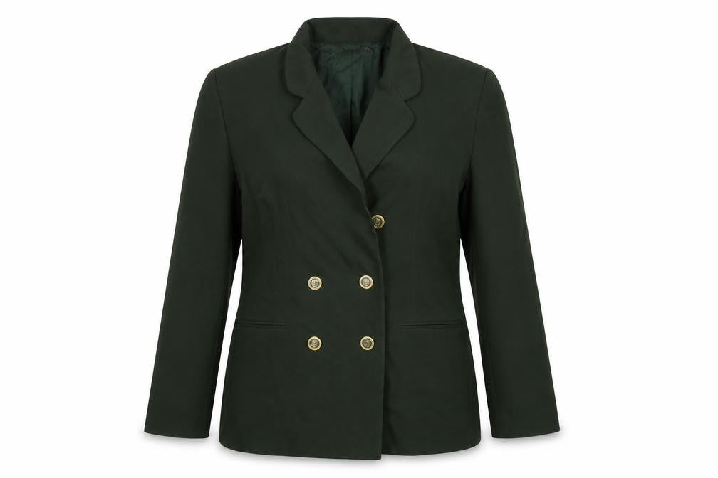 Front view of Bianca women’s green jacket blazer, size UK 12