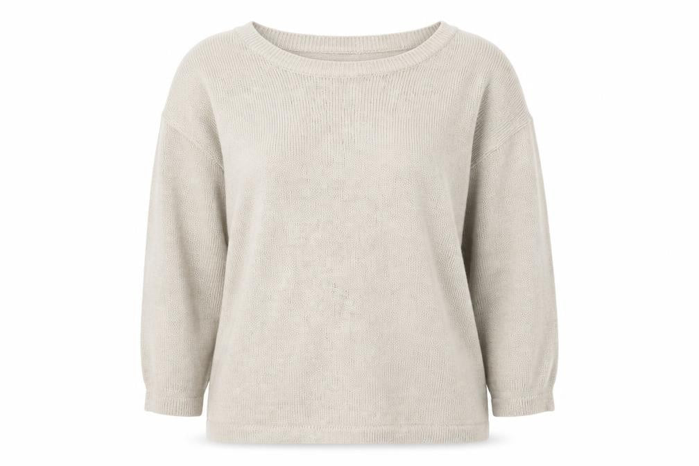 Front view of Soft Wear women’s beige knit jumper one size