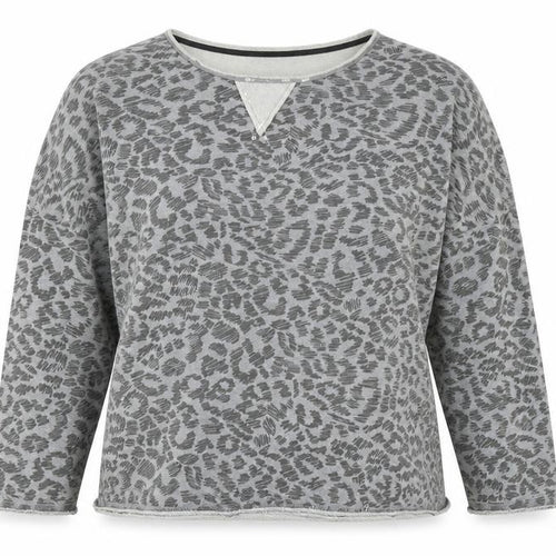 Mango Womens Grey Animal Print   T-Shirt Size 12