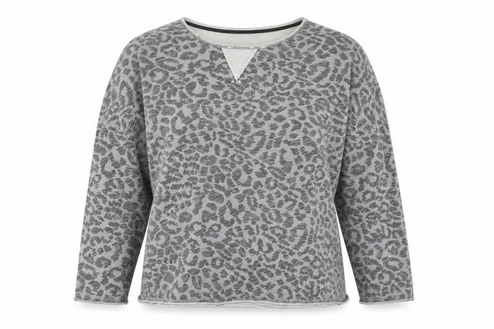 Mango Womens Grey Animal Print   T-Shirt Size 12