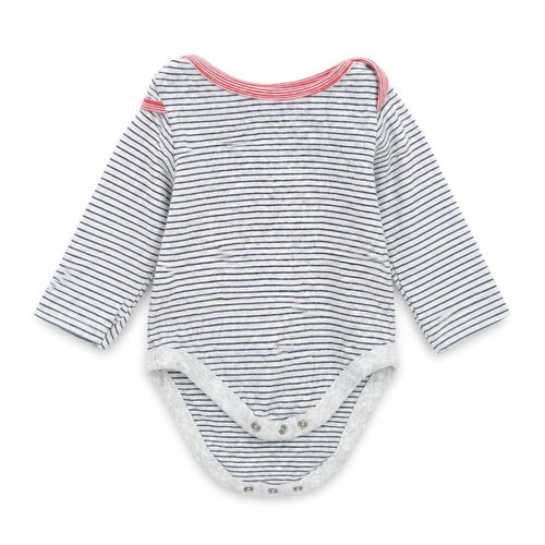 Marks and Spencer Boys Grey Striped  Babygrow One-Piece Size 3-6 Months