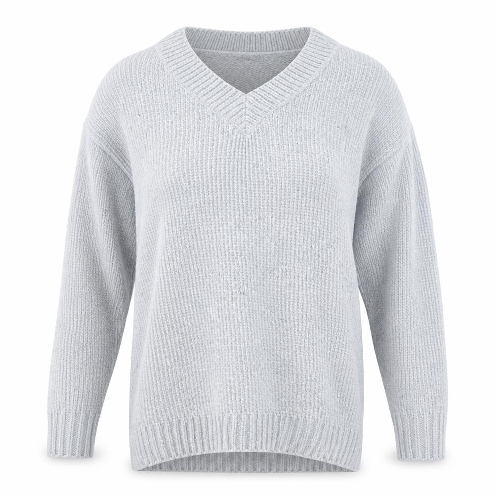 Front view of Studio women’s blue knit jumper, size UK 12