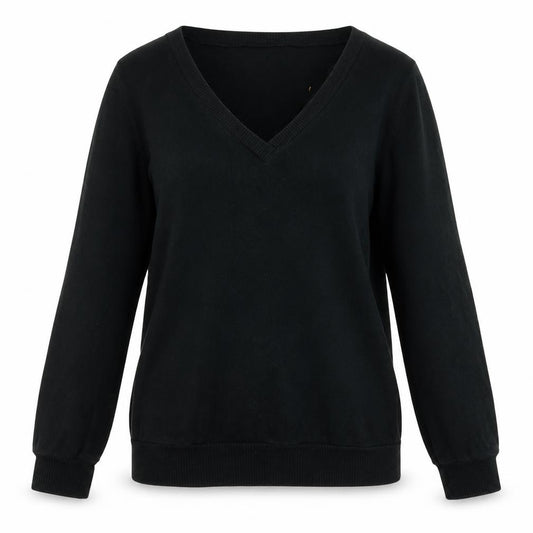 Front view of Dorothy Perkins women’s blue pullover sweatshirt, size UK 12