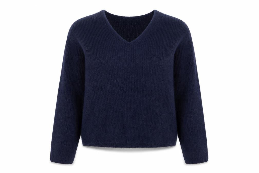 Front view of H&M women’s blue jumper, size S