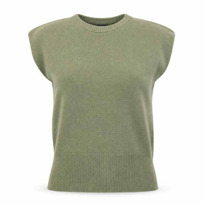 Nasty Gal Womens Green Knit Vest Jumper Size S