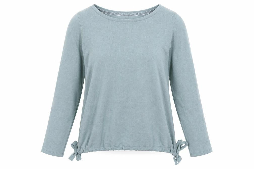 Front view of Next women’s green knit jumper, size UK 6