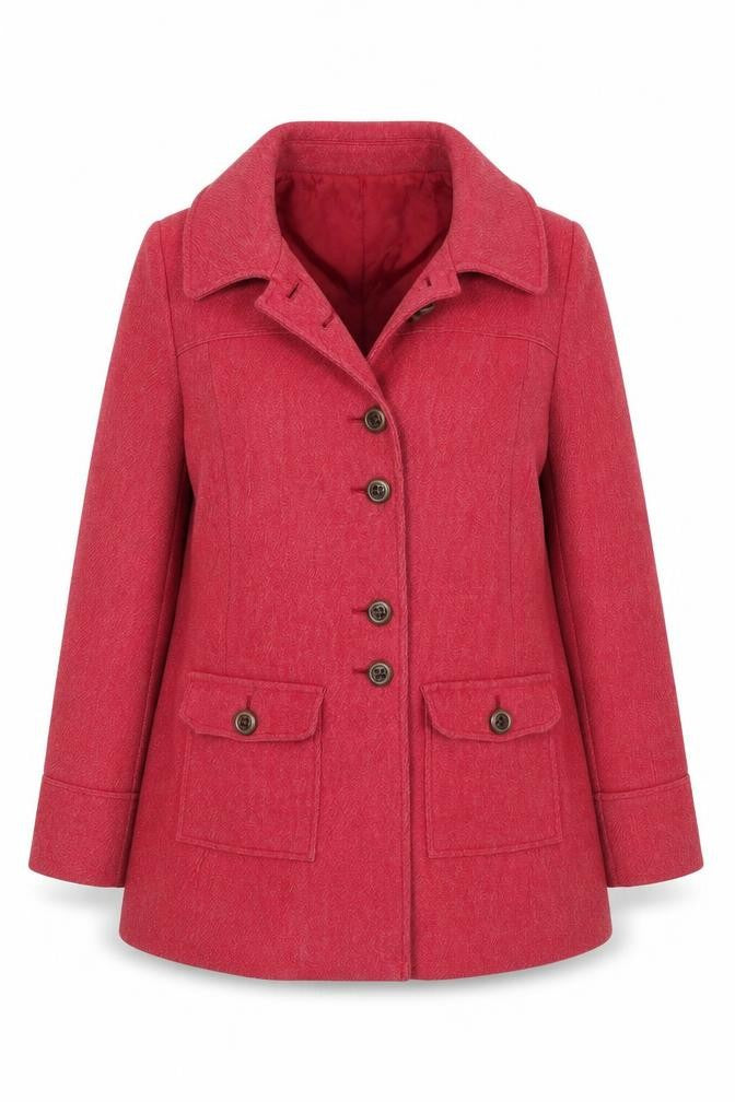 Front view of Next women’s pink overcoat coat, size UK 12