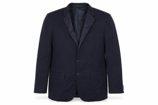 Front view of Marks & Spencer men’s blue jacket blazer, size 40