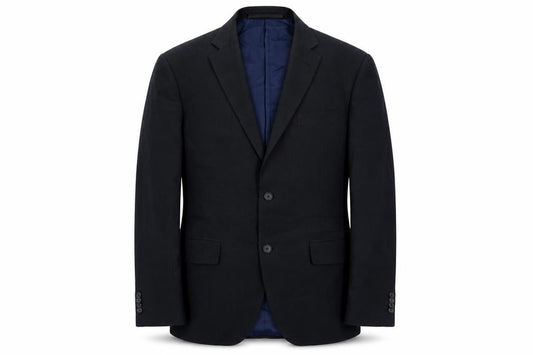 Front view of Marks & Spencer men’s blue jacket blazer, size 40