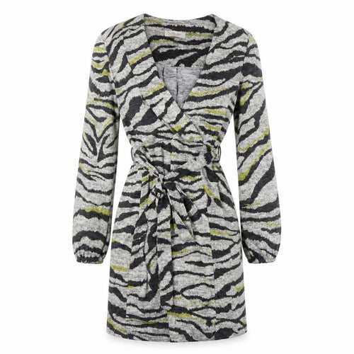 Bellambia Womens Grey Animal Print  Mini  Size S  - Shoulder Pads