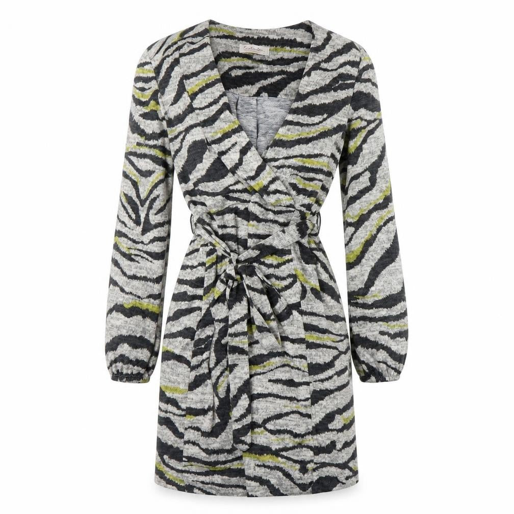 Bellambia Womens Grey Animal Print  Mini  Size S  - Shoulder Pads