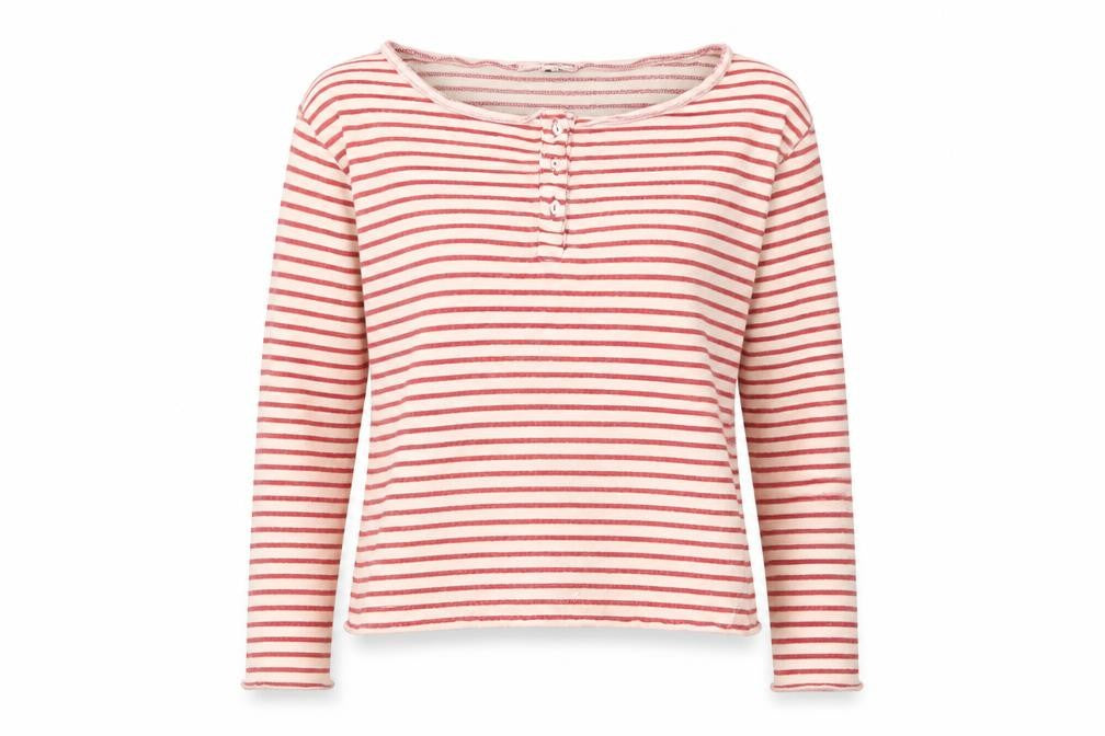 Front view of River Island women’s multicoloured striped jumper, size UK 14
