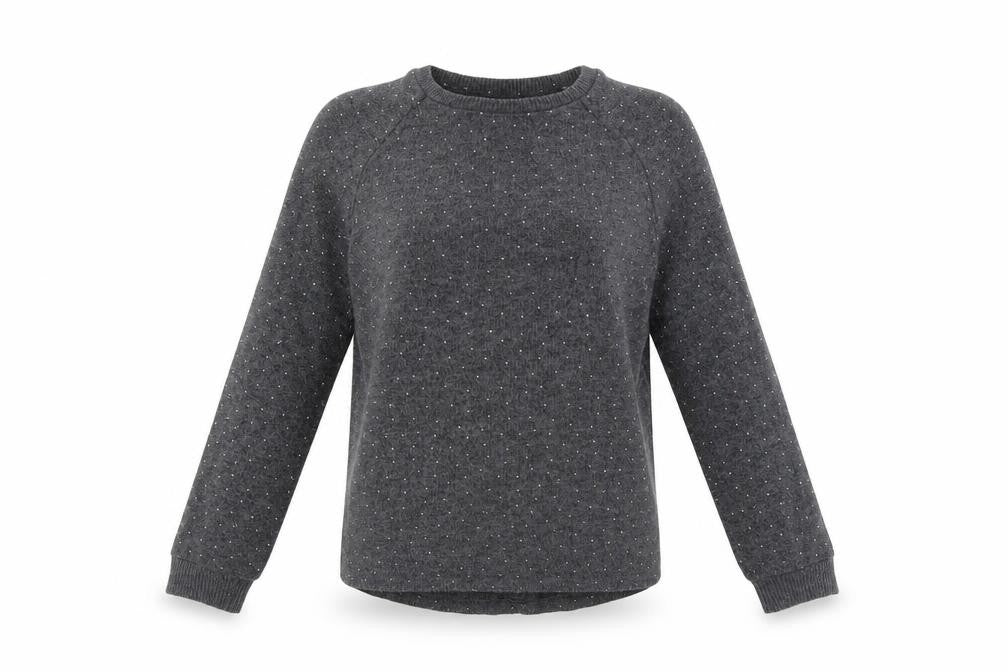 Front view of Primark women’s grey jumper, size UK 6