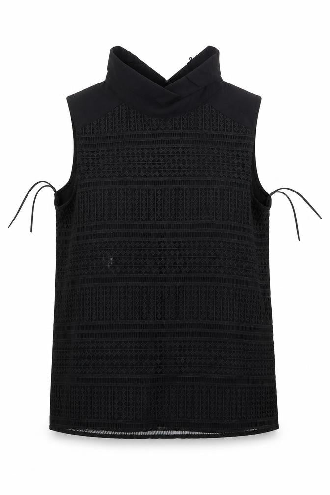 Front view of Tu women’s black basic blouse, size UK 14