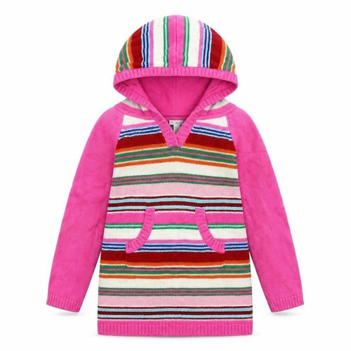 Gap Girls Pink Striped  Pullover Hoodie Size 5 Years