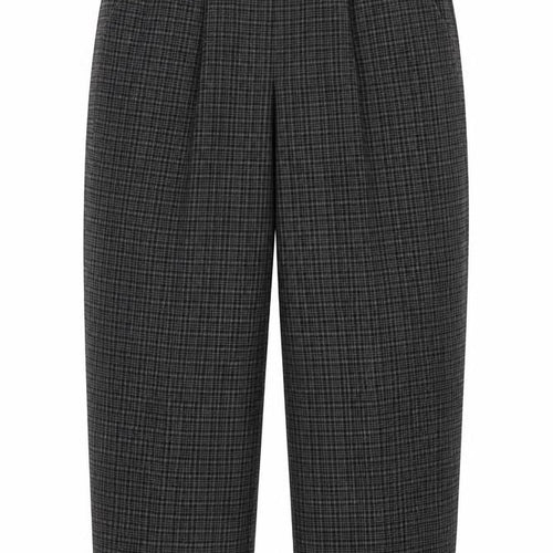Bonmarché Womens Grey Check  Trousers  Size 12 L24 in