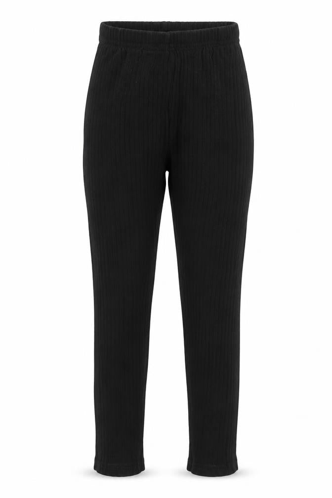 Front view of SHEIN girls’ black carrot trousers, size 9, years