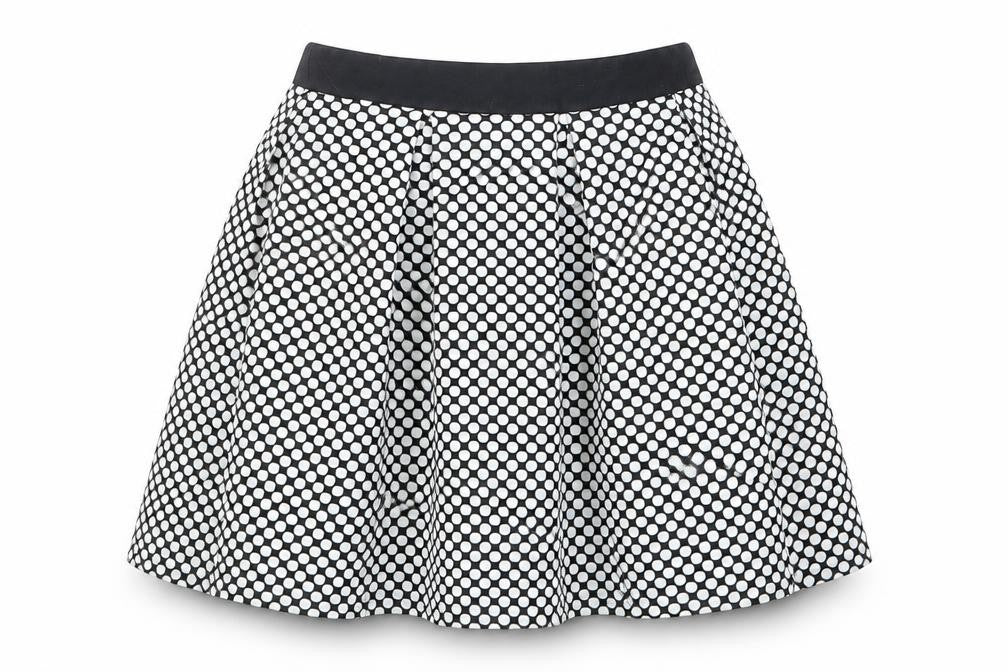 Front view of Matalan girls’ black a-line skirt, size 6-7, years