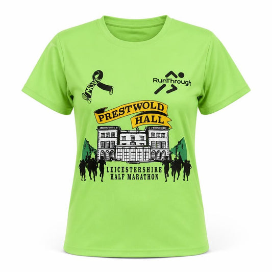 Front view of Roly women’s green basic t-shirt, size UK 10