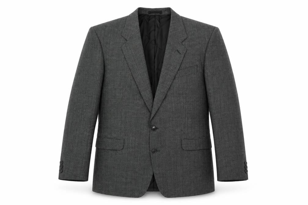 Front view of Preworn men’s grey jacket blazer, size 40