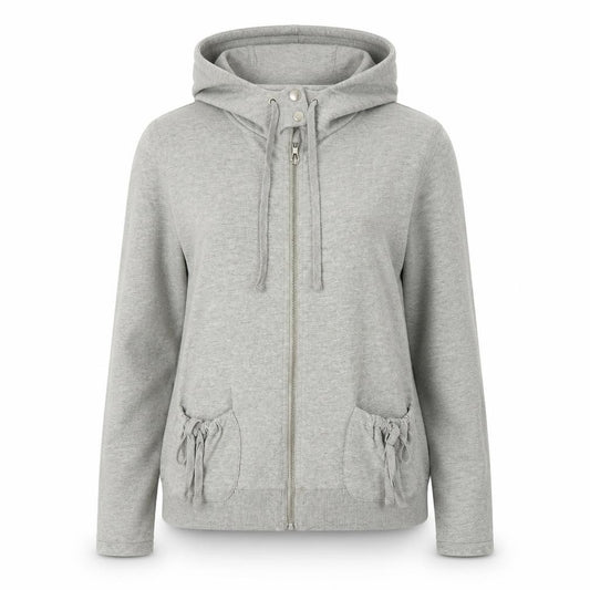 Front view of Epilogue women’s grey jacket, size UK 12