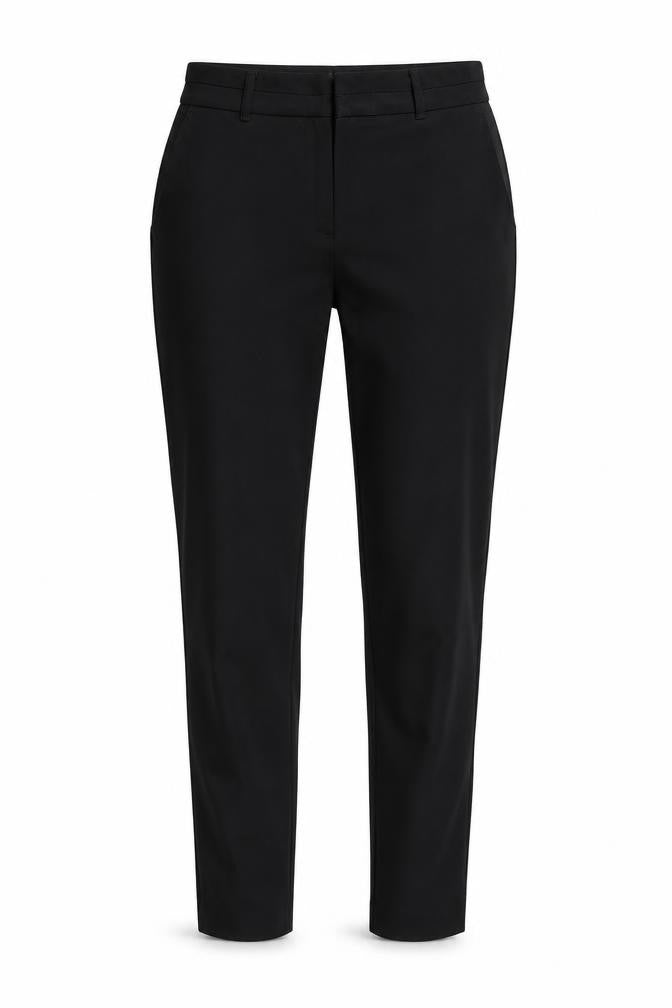 Front view of New Look women’s black trousers, size UK 10, 30-inch leg