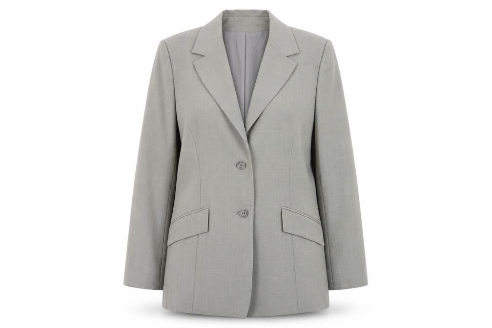 Front view of Berkertex women’s green jacket blazer, size UK 16