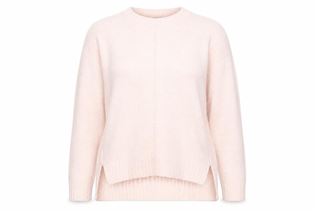 Front view of Marks & Spencer women’s pink jumper, size S