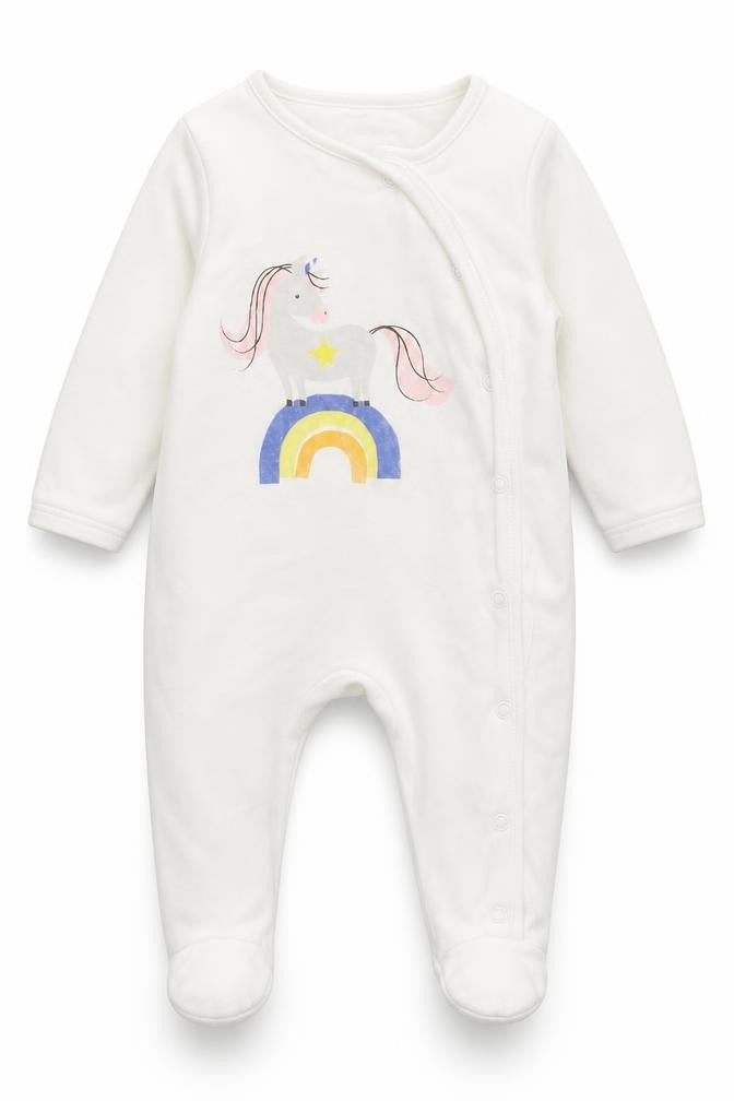 Marks and Spencer Baby White   Babygrow One-Piece Size 3-6 Months