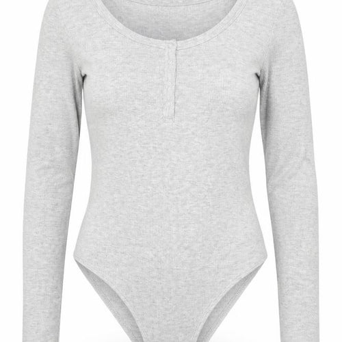 Brave Soul Womens Grey Colourblock  Bodysuit One-Piece Size M