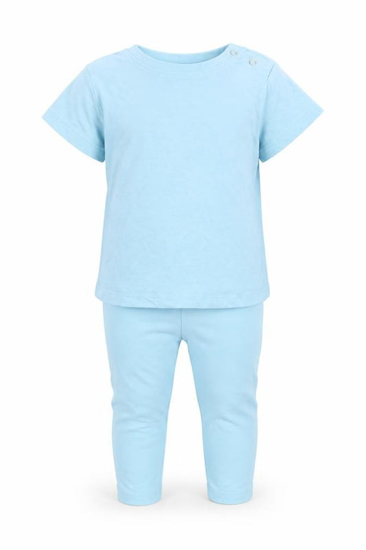 LILY AN DAN Girls Blue Colourblock  Trousers Outfit/Set Size 2 Years