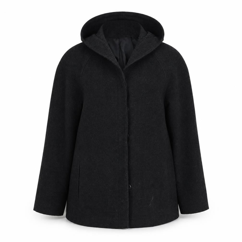 Front view of Next women’s black jacket, size UK 12