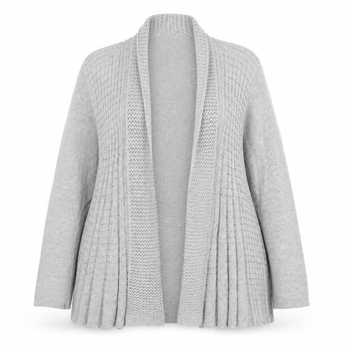 Pura Moda Womens Grey   Cardigan Jumper Size L