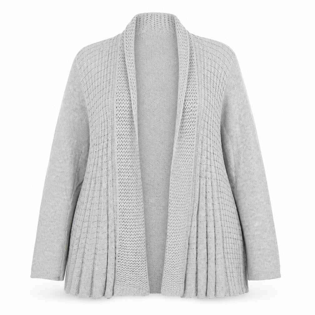 Pura Moda Womens Grey   Cardigan Jumper Size L