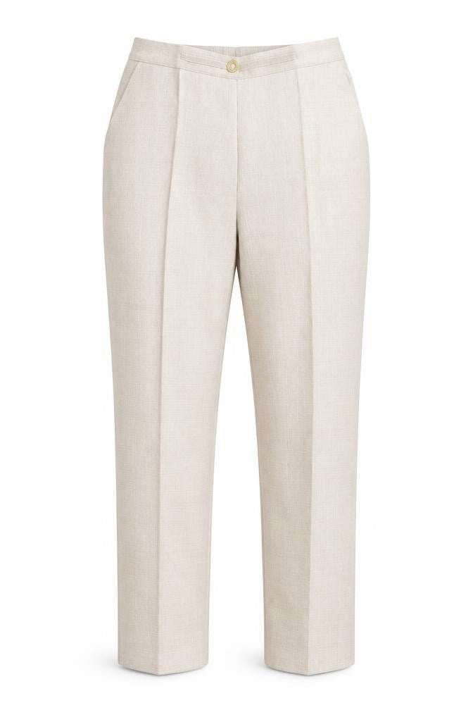M&S Womens Beige   Carrot Trousers Size 14 L26 in
